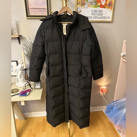 L.L. Bean Jackets & Coats Womens Down Filled Trench Puffer Coat By
